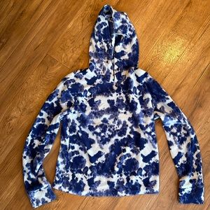 Jumping Beans Girl Light Weight Fleece Hoodie Size M (8) Blue & White